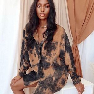 12th Tribe Tie Dye Shirt Dress